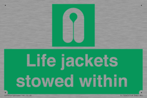 Life jackets stowed within